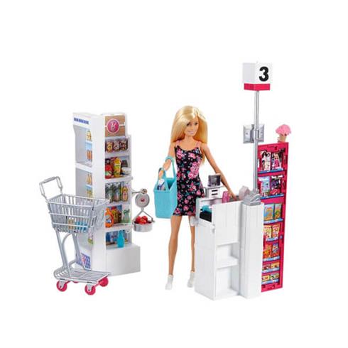 Frp01 Barbie Süpermarkette Oyun Seti