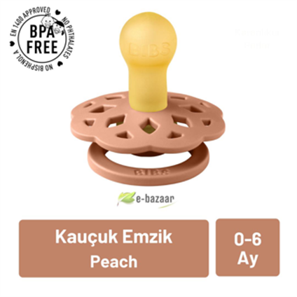 Bibs Boheme Kauçuk Emzik 0-6 Ay Peach