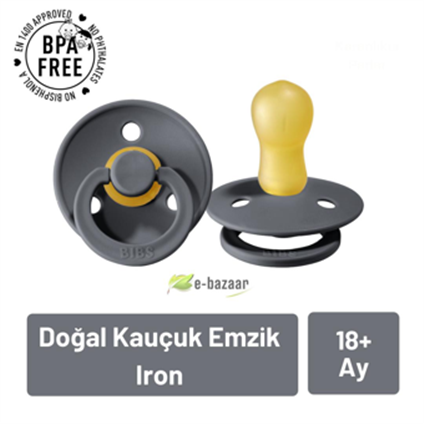 Bibs Colour Kauçuk Emzik 18+ Ay İron