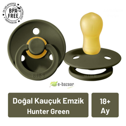 Bibs Colour Kauçuk Emzik 18+ Ay Hunter Green