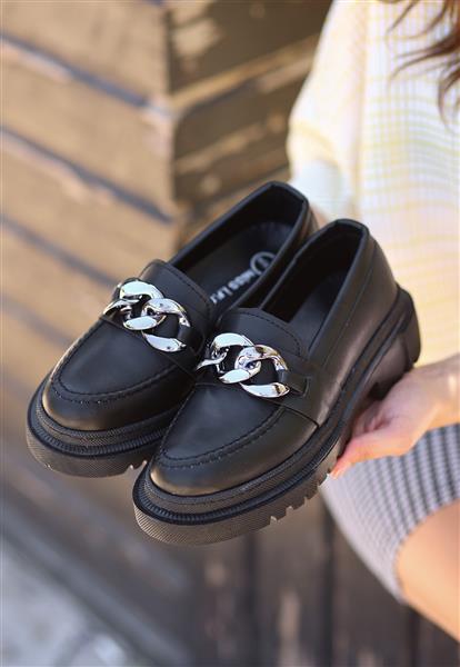 Biga Siyah Cilt  Ayakkabı