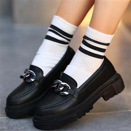 Biga Siyah Cilt  Ayakkabı