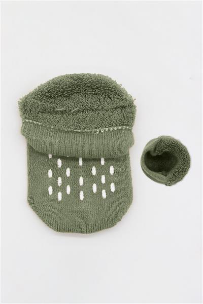 Bistyle 2'Li Altı Havlu Sneakers Kaymaz Çorap 20501 Nil Bej