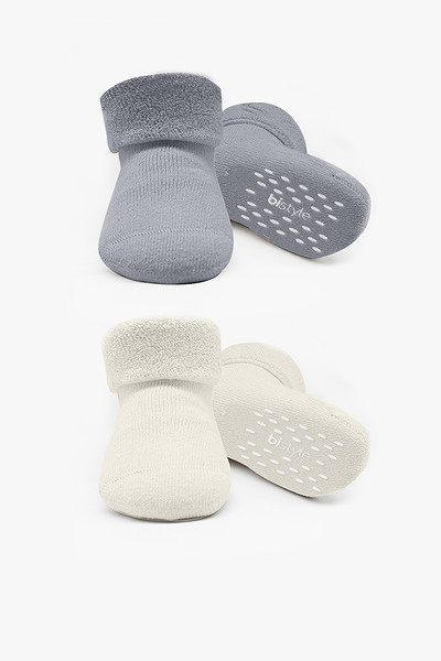 Bistyle 2Li Havlu Soket Kaymaz Basic Boy 10508 Gri