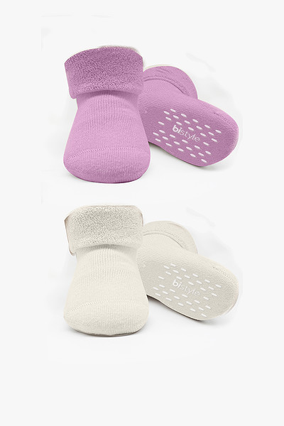 Bistyle 2Li Havlu Soket Kaymaz Basic Girl 10507 Gül Kurusu