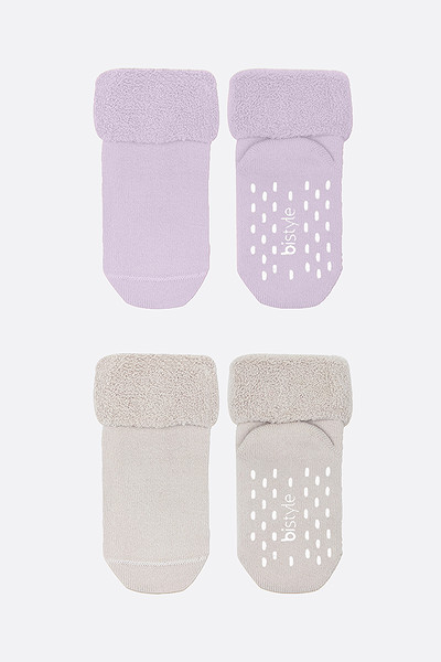 Bistyle 2Li Havlu Soket Kaymaz Basic Girl 10507 Lila