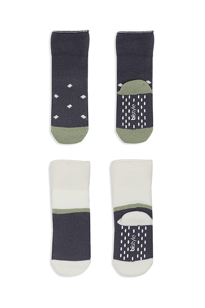 Bistyle 2Li Havlu Soket Kaymaz Point Boy 10506 Antrasit