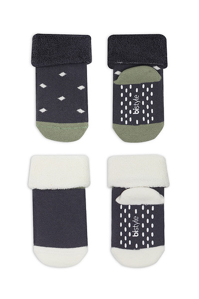 Bistyle 2Li Havlu Soket Kaymaz Point Boy 10506 Antrasit