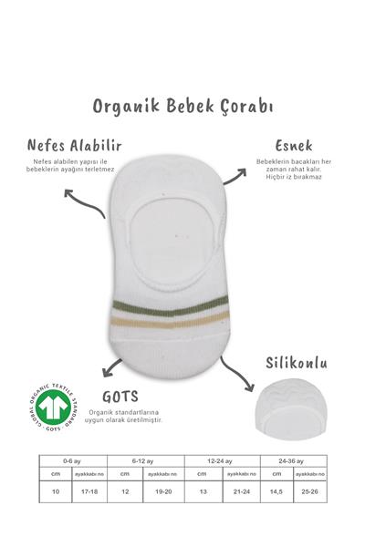 Bistyle 2'Li Penye Babet Silikon Çemberli Çorap 30102 Nil Beyaz