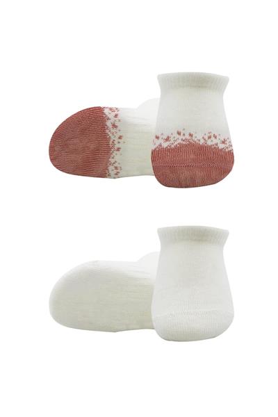 Bistyle 2'Li Penye Sneakers Çorap 20105 Ekru Pudra