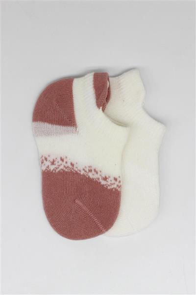 Bistyle 2'Li Penye Sneakers Çorap 20105 Ekru Pudra