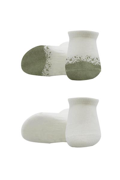 Bistyle 2'Li Penye Sneakers Çorap 20105 Nil Ekru