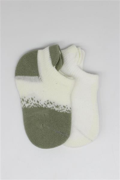 Bistyle 2'Li Penye Sneakers Çorap 20105 Nil Ekru