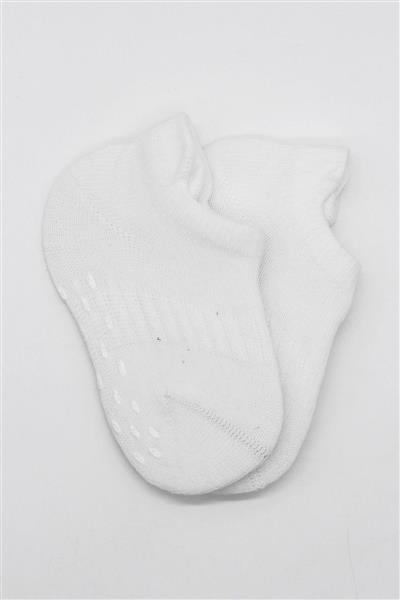 Bistyle 2'Li Sneakers Kaymaz Basic Penye Çorap 20103 Beyaz Beyaz