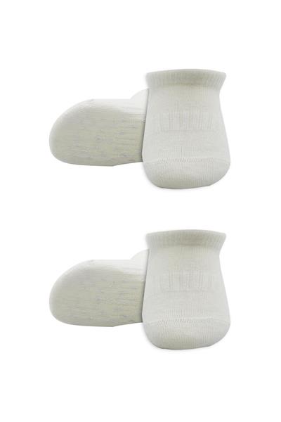 Bistyle 2'Li Sneakers Kaymaz Basic Penye Çorap 20103 Ekru Ekru