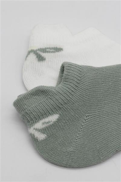 Bistyle 2'Li Sneakers Smile Penye Çorap 20106 Nil Ekru
