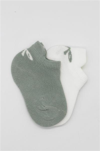 Bistyle 2'Li Sneakers Smile Penye Çorap 20106 Nil Ekru