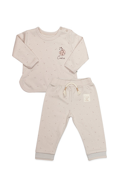 Bistyle 2Li Takım Cookies Make Happy 14110 Ekru