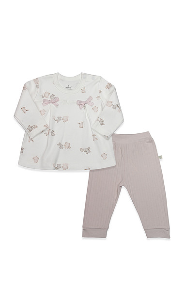 Bistyle 2Li Takım Love You Family 14122 Pudra