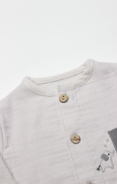 Bistyle 2Li Takım Müslin Star Elephant 14143 Gri