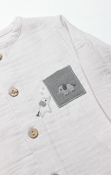 Bistyle 2Li Takım Müslin Star Elephant 14143 Gri