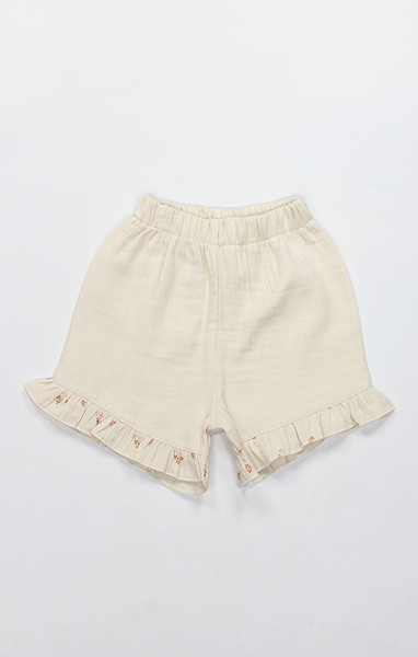 Bistyle 2Li Takım Şortlu Müslin Daisy Flowers 14131 Somon