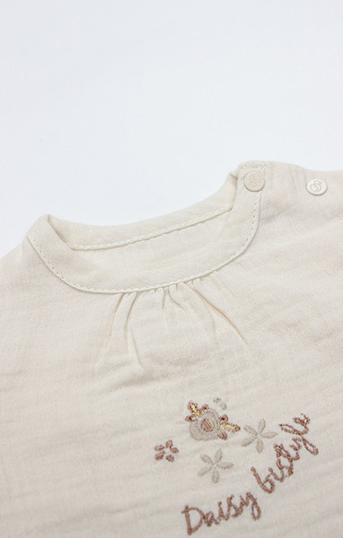 Bistyle 2Li Takım Şortlu Müslin Daisy Flowers 14131 Somon