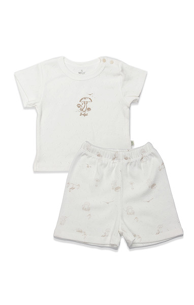 Bistyle 2Li Takım Şortlu My Favorite Zoo 14150 Ekru