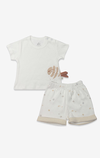 Bistyle 2Li Takım Şortlu Ocean And Starfish 14148 Ekru