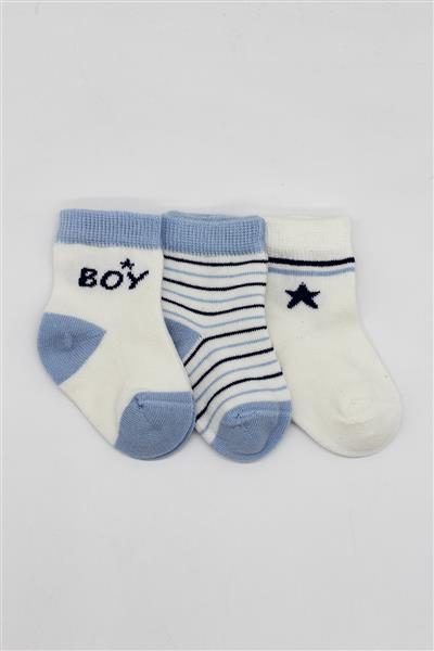 Bistyle 3'Lü Penye Boy And Girl Soket Çorap 10114 Mavi