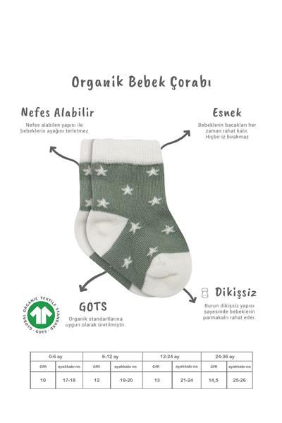 Bistyle 3Lü Penye Cute Stars Soket Çorap 10115 Nil