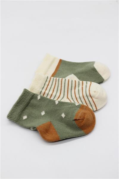 Bistyle 3Lü  Penye Kız Soket Çorap 10112 Nil