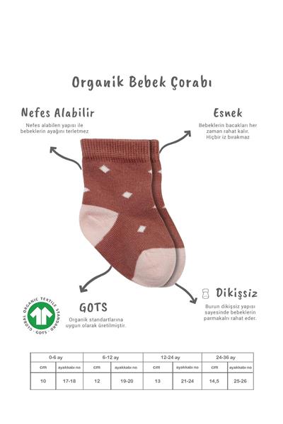 Bistyle 3Lü  Penye Kız Soket Çorap 10112 Pudra