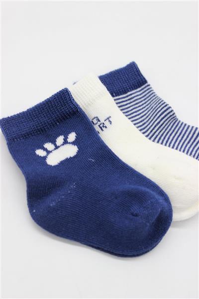 Bistyle 3'Lü Penye Soket Çorap 10110 İndigo