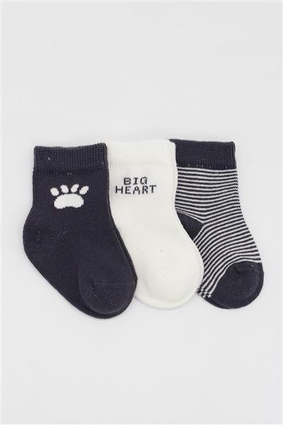 Bistyle 3'Lü Penye Soket Çorap 10110 Antrasit