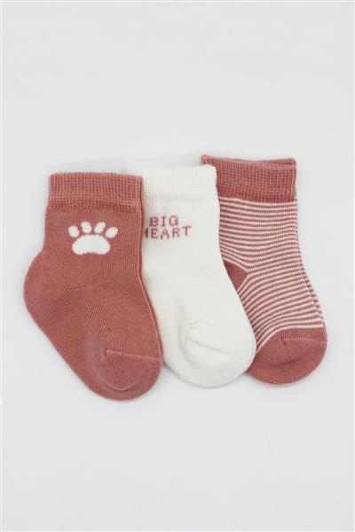 Bistyle 3'Lü Penye Soket Çorap 10110 Pudra