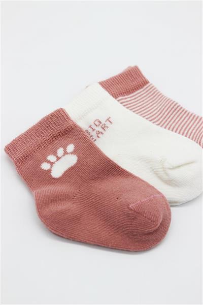 Bistyle 3'Lü Penye Soket Çorap 10110 Pudra