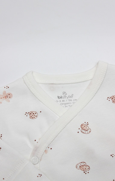 Bistyle 3Lü Zıbın Takım Cookies Make Happy 13117 Ekru