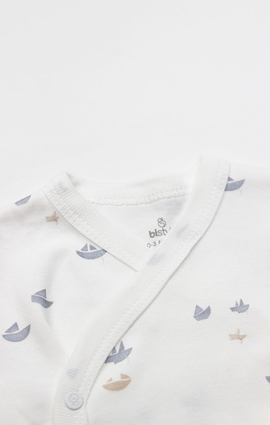 Bistyle 3Lü Zıbın Takım Little Boats 13125 Ekru