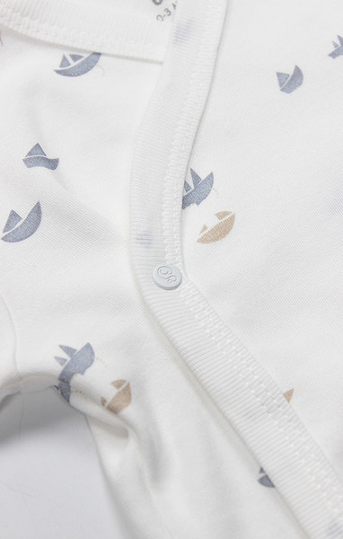 Bistyle 3Lü Zıbın Takım Little Boats 13125 Ekru