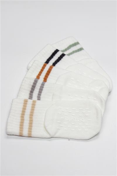 Bistyle 5'Li Penye Kaymaz Çember Soket Çorap 10122 Ekru