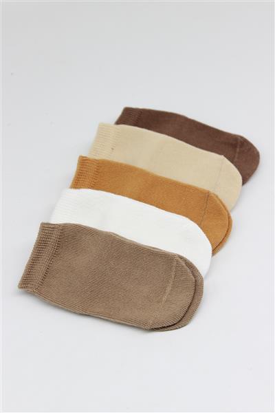 Bistyle 5'Li Penye Soket Kutulu Basic Çorap 10131 Bej