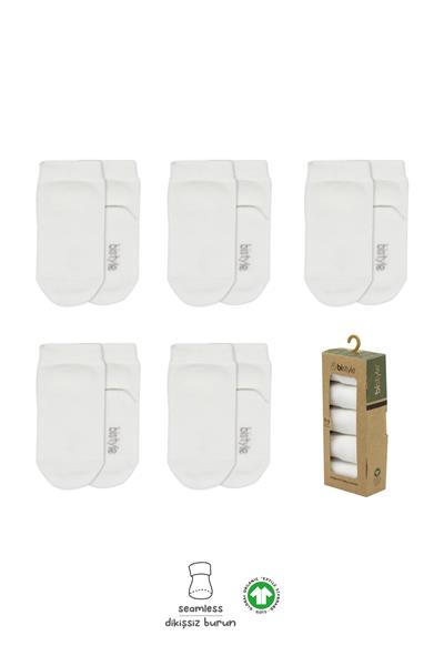 Bistyle 5'Li Penye Soket Kutulu Basic Çorap 10131 Ekru
