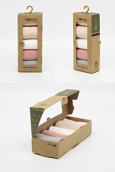 Bistyle 5'Li Penye Soket Kutulu Basic Çorap 10131 Pudra