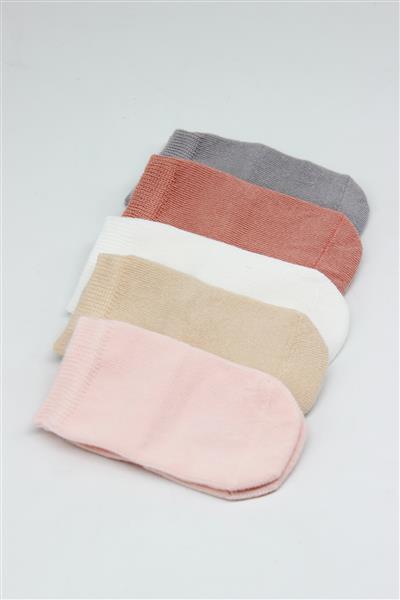 Bistyle 5'Li Penye Soket Kutulu Basic Çorap 10131 Pudra