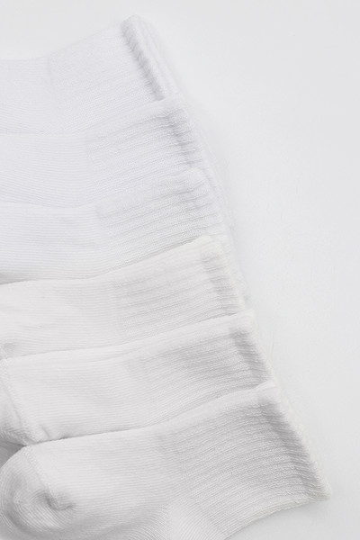 Bistyle 6'Lı Basic Penye Soket Çorap 10101 Beyaz