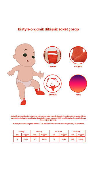 Bistyle 6'Lı Basic Penye Soket Çorap 10101 Ekru