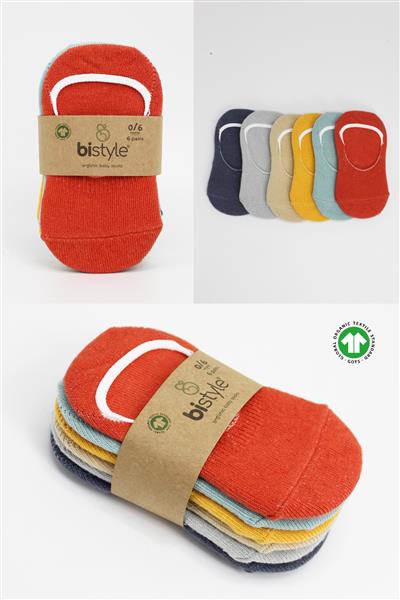 Bistyle 6'Lı Mix Babet Çorap 30101 Kiremit