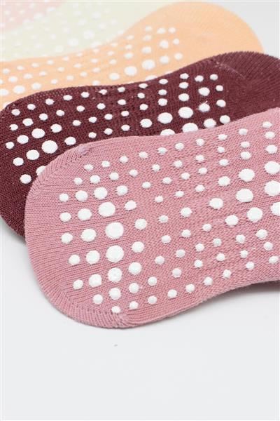 Bistyle 6'Lı Sneakers Kaymaz Penye Çorap 20102 Gül Kurusu