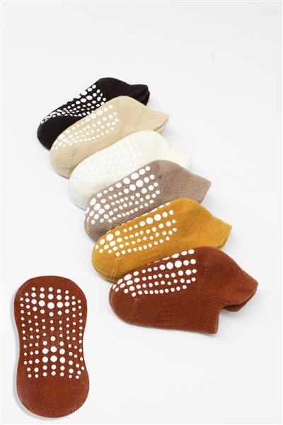 Bistyle 6'Lı Sneakers Kaymaz Penye Çorap 20102 Toprak